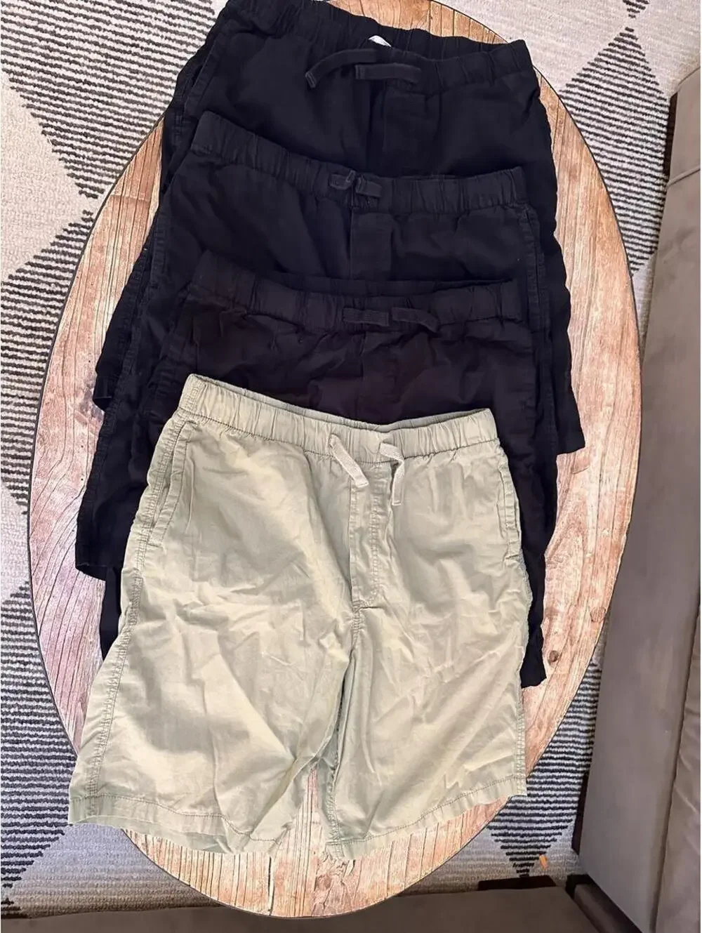 H&M Kid's Black and Green Shorts